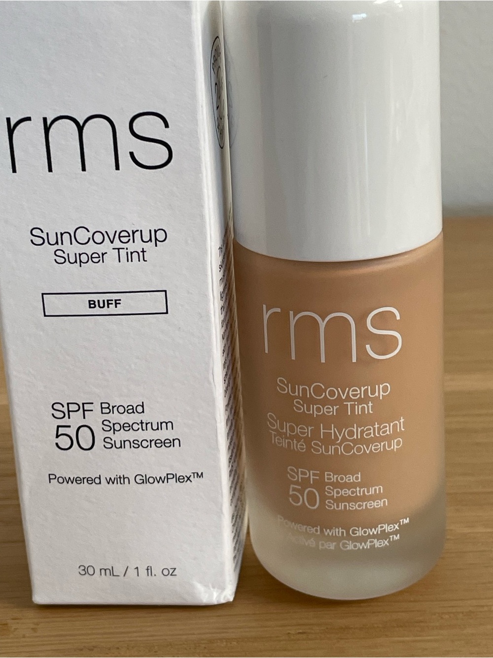 RMS Beauty SunCoverup Super Tint SPF50 Sunscreen BUFF 1oz Expiry 1/27